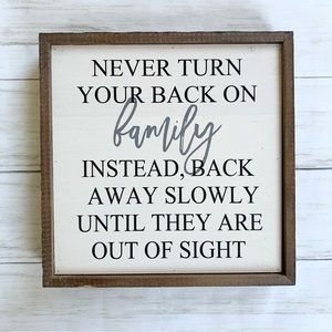 NWT Funny Family Wooden Sign-Driftless Studios